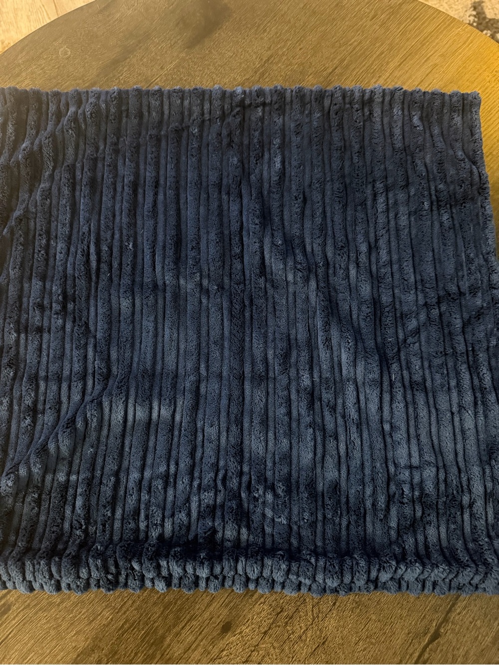 Textured Ribbed Square Throw Pillow Cover - Deep Navy - Picture 5 of 5